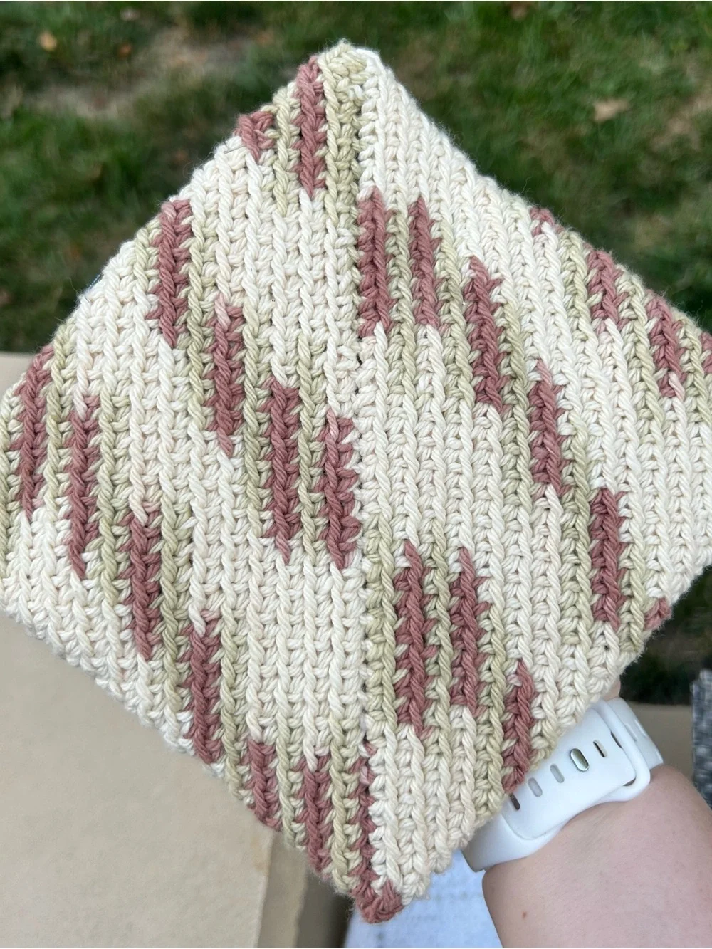 Handmade Crochet Pot Holder cottage core